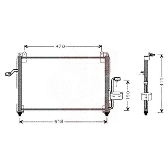 Radiator aer conditionat VOLVO S80 2 2006->2016 D5 AWD 158KW 215CP , pentru motor D 5244 T15 perioada 2011 2012,2013,2014 2015