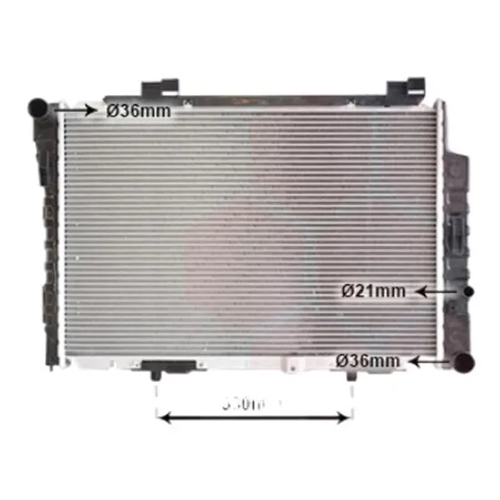 Radiator apa MERCEDES C-CLASS W202 1993->2000 pentru C 240, perioada 1997 1998 1999 2000