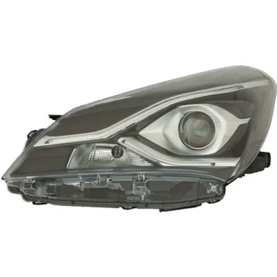 Far dreapta TOYOTA YARIS 2013->2020 perioada 2013 2014 2015 2016 2017 2018 , de la an de fabricatie 2017, cu daylight, reglaj electric, cu bec HIR2, cu bec LED, cu bec WY21W