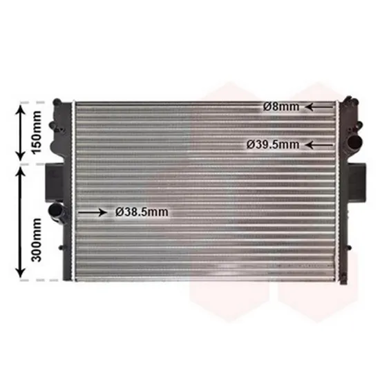 Radiator Motor IVECO DAILY 3 1999->2007 Radiator apa pentru 2,8D - TDi cu aer conditionat (65x45x37) Perioada 1999 2000 2001 2002 2003 2004 2005 2006
