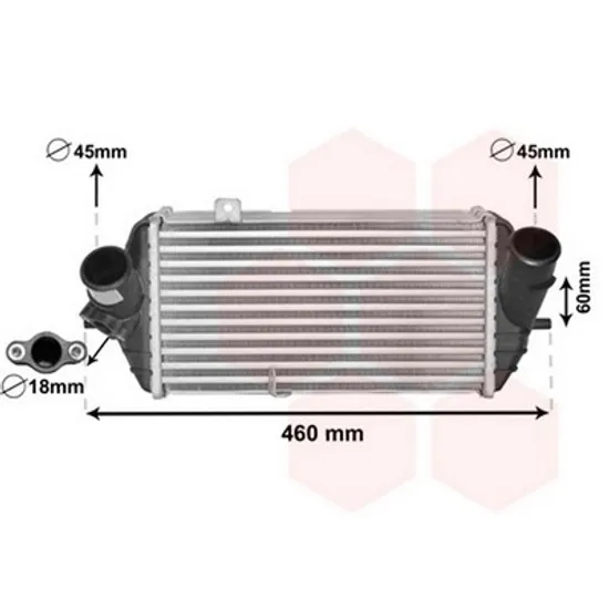 Intercooler HYUNDAI ELANTRA 2011->2016 Radiator intercooler 1.1-1.4-1.6 CRDi 300x158x90 Perioada 2011 2012 2013 2014 2015