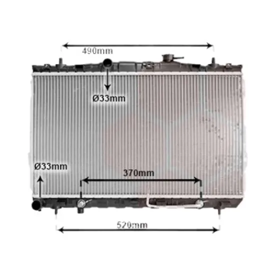 Radiator apa HYUNDAI COUPE 2001->2008 pentru 2.0 GLS, perioada 2003 2004 2005 2006 2007 2008 2009