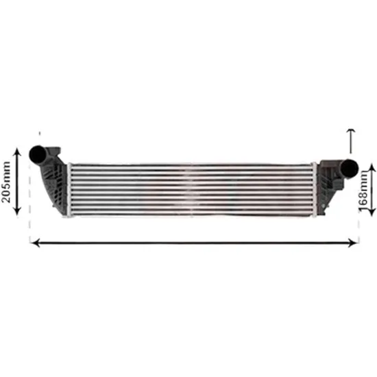 Intercooler RENAULT LAGUNA 2 2001->2007 1.9 dCi 96KW 130CP , pentru motor F9Q 758, F9Q 759 perioada 2005 2006 2007