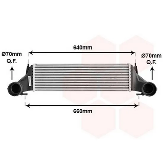Intercooler BMW X5 E53 2000->2006 Radiator intercooler 3.0D diesel 550x158x50 70 Perioada 2000 2001 2002 2003 2004 2005 2006 2007