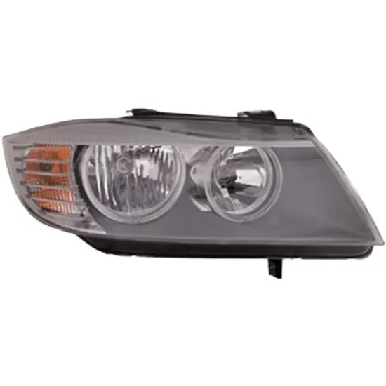 Far dreapta BMW 3 E90 2004->2011 perioada 2007 2008 2009 2010 2011 cu motor reglaj, semnal galben, cu reglaj electric, cu bec H7/H7