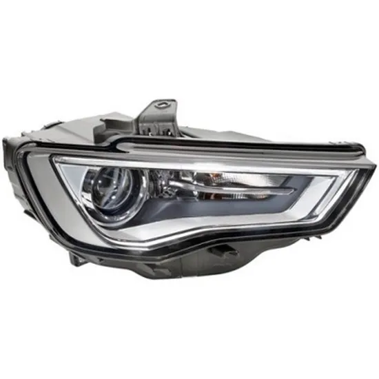 Far dreapta AUDI A3 8V1; 8VK 2012->2017 perioada 2012 2013 2014 pana la an de fabricatie 2016, fara motor reglaj, cu xenon, cu reglaj distanta iluminare automat, cu bec D3S Lampa descarcare gaze, cu bec LED