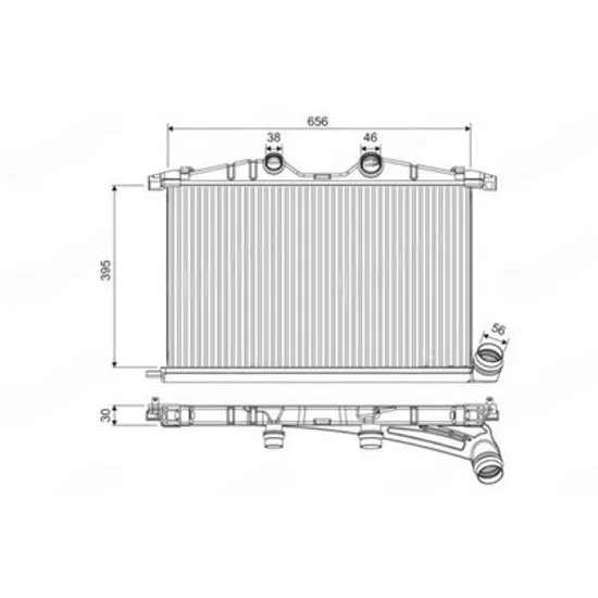 Intercooler PEUGEOT 508 1 2010->2018 Radiator intercooler 2.2-3.0 diesel automatic (770x392) Perioada 2011 2012 2013 2014 2015