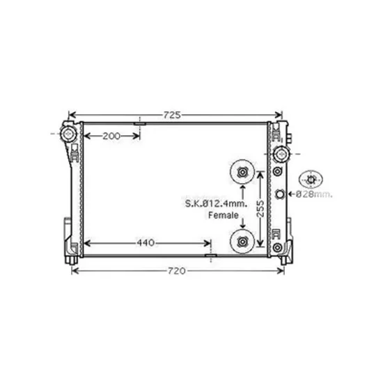 Radiator Motor MERCEDES E-CLASS W212 2009->2015 Radiator apa pentru 1,8 - 2,5 - 3,0L 16V 24V - 2,2CDi (64x45x26) CV manuala Perioada 2009 2010 2011 2012 2013 2014 2015 2016