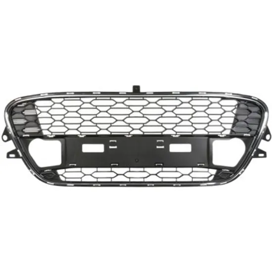 Grila bara fata CITROEN C3 2 2009->2016 perioada 2010 2011 2012 2013 2014 2015 pana la an de fabricatie 05/2013, crom-negru, centru