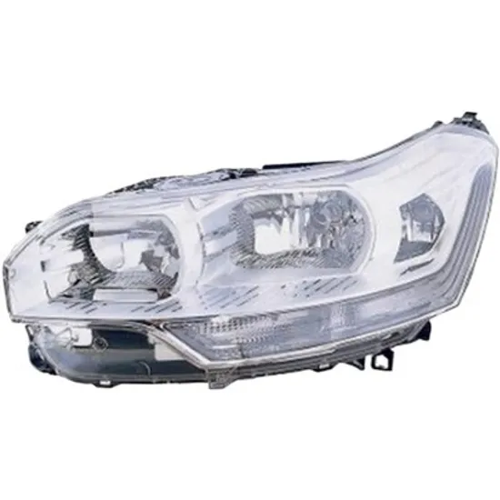 Far stanga CITROEN C5 3 Sedan RD 2008-> perioada 2010 2011 2012 2013 2014 2015 pana la an de fabricatie 10/2010, cu motor reglaj, semnal transparent, cu reglaj electric, cu lumina de zi, adaptiv, cu bec H7/H1/H7