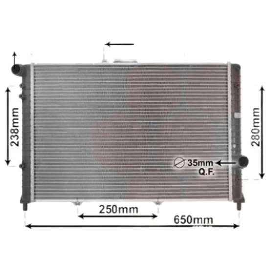 Radiator apa ALFA ROMEO 156 1997->2005 pentru 1.9 JTD 16V, perioada 2002 2003 2004 2005