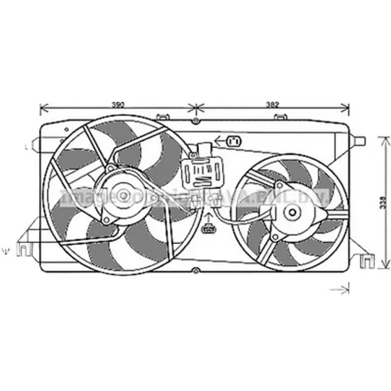Ventilator motor FORD TRANSIT 2005->2014 2.2 TDCi 63KW 85CP , pentru motor P8FA, P8FB perioada 2006 2007 2008 2009 2010 2011 2012 2013 2014