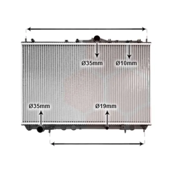 Radiator apa VOLVO V40 1995->2004 1.9 TD 66KW 90CP , pentru motor D 4192 T perioada 1995 1996,1997,1998 1999