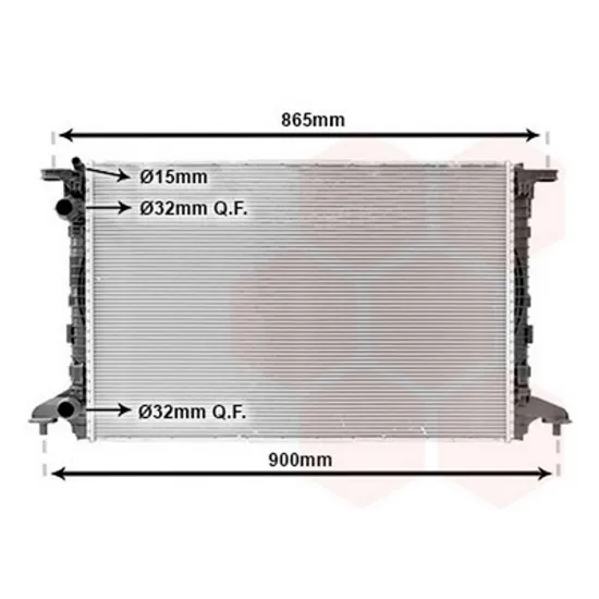 Radiator Motor AUDI A4 B9 2015-> Radiator apa 1.4 TFSi benzina - 2.0 TDi diesel (720x480x16) TUBE 32/32 Perioada 2015 2016 2017 2018 2019