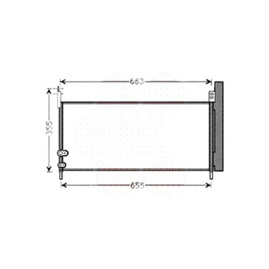 Radiator aer conditionat BMW 5 E60 2001->2010 525 d 130KW 177CP , pentru motor M57 D25 (256D2) perioada 2004 2005,2006,2007,2008,2009 2010