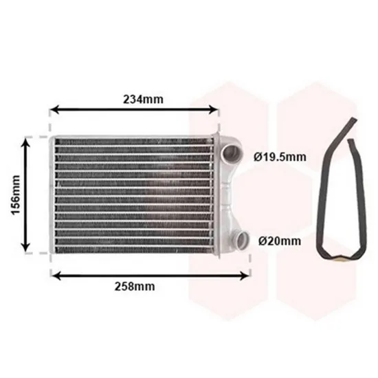 Radiator Incalzire FIAT PUNTO 188 1999->2012 Calorifer BEHR +/-AC 193x145 VALEO Perioada 1999 2000 2001 2002 2003 2004 2005 2006 2007 2008 2009 2010 2011