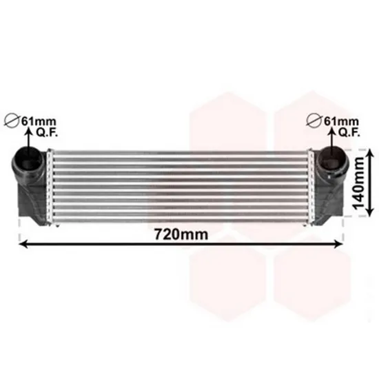Intercooler BMW 7 F01 2008->2015 Radiator intercooler 3,0 i 24V benzina (550x155x Perioada 2008 2009 2010 2011 2012 2013 2014 2015