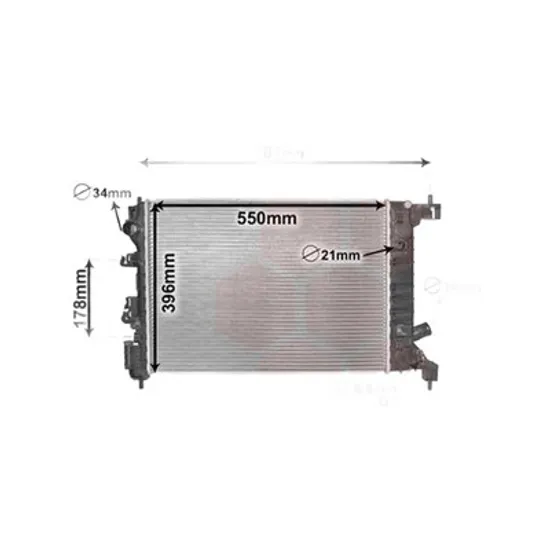 Radiator Motor CHEVROLET AVEO SEDAN T300 2011-> Radiator apa pentru 1,2i - 1,4i (55x39,6x17) Perioada 2011 2012 2013 2014 2015 2016 2017