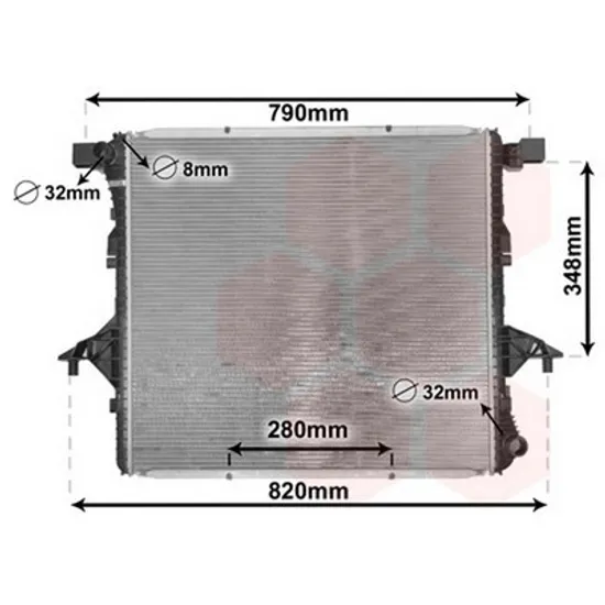 Radiator Motor VW AMAROK 2010-> Radiator apa 2.0 TSI-2.0 TDI (61.7x58.4x26) (KOYO) Perioada 2010 2011 2012 2013 2014 2015 2016 2017 2018 2019 2020 2021 2022