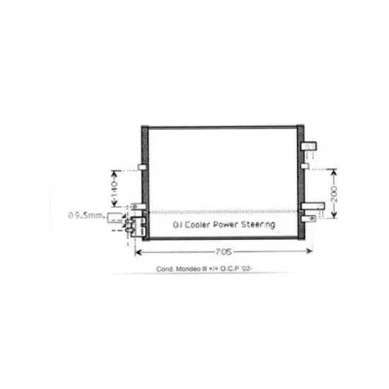 Radiator Aer Conditionat FORD MONDEO 3 2000->2007 Radiator aer conditionat 2002-> tote modelele /DS (63x44x1.6) Perioada 2000 2001 2002 2003 2004 2005 2006 2007