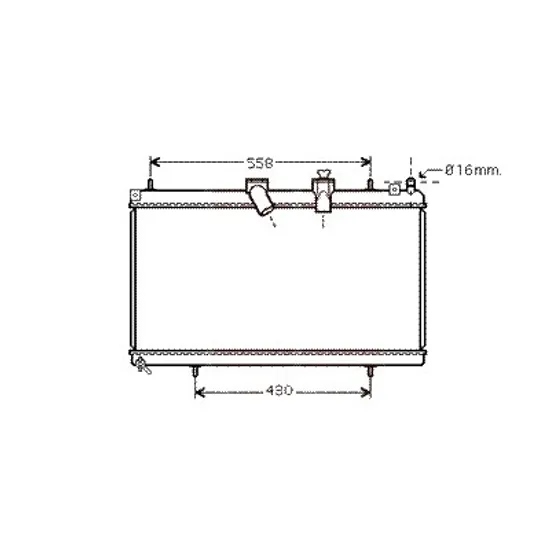 Radiator apa CITROEN C8 2002->, C6 Sedan 2005->2012, C5 2 2004->, C5 3 Sedan RD 2008-> pentru 2.2 HDi, perioada 2006 2007 2008 2009 2010 2011 2012 2013