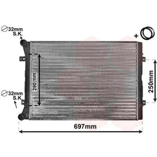 Radiator Motor FORD GALAXY 1995->2006 Radiator apa pentru 1,9 - 2,0 TDi (60x44,5) 2000 -> Perioada 2000 2001 2002 2003 2004 2005 2006