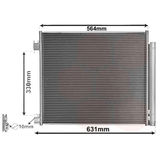Radiator aer conditionat RENAULT SANDERO/STEPWAY 2 2013-> 1.6 83KW 113CP , pentru motor H4M 429, H4M 438 perioada 2016 2017,2018,2019,2020 2021
