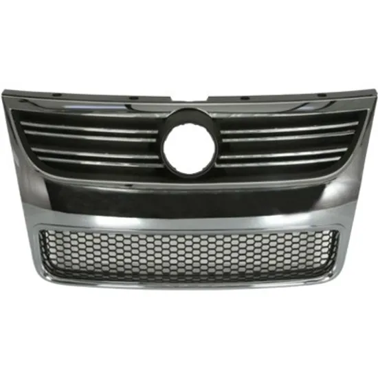 Grila radiator VW TOUAREG 2002->2010 perioada 2002 2003 2004 2005 2006 2007 2008 2009 2010 crom-negru, de la an de fabricatie 2006