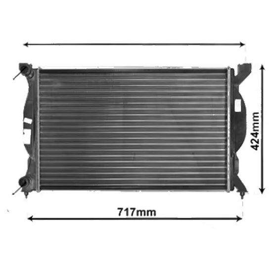 Radiator apa AUDI A4 8EC; B7 2004->2008 pentru 2.0 TDI, perioada 2004 2005 2006 2007 2008