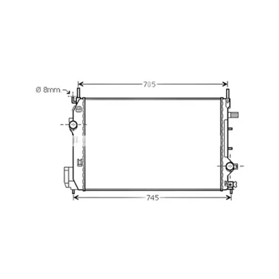 Radiator Motor SAAB 9-3 2002->2015 Radiator apa pentru 1 9 TTiD 65x42 Perioada 2002 2003 2004 2005 2006