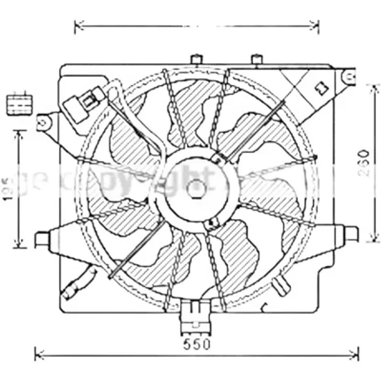 Ventilator motor HYUNDAI i30 2012->2017, ELANTRA 2011->2016, i30 coupe 2013-> pentru 1.4 CRDi, perioada 2011 2012 2013 2014 2015 2016 2017 2018