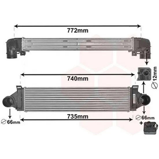 Intercooler FORD S-MAX 2006->2014 Radiator intercooler 1,6 - 1,8 - 2,0 TDCi - 2,5ST ( Perioada 2006 2007 2008 2009 2010 2011 2012 2013 2014