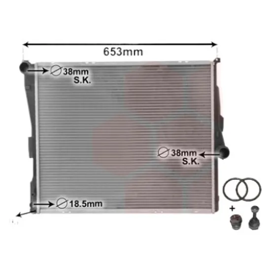 Radiator apa BMW X3 E83 2003->2011 pentru xDrive 18 d, perioada 2008 2009 2010 2011