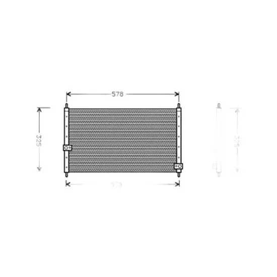 Radiator Aer Conditionat HONDA CR-V 1 1995->2002 Radiator aer conditionat (59,5x31,8x2,2) 2.0 i Perioada 1995 1996 1997 1998 1999 2000 2001 2002