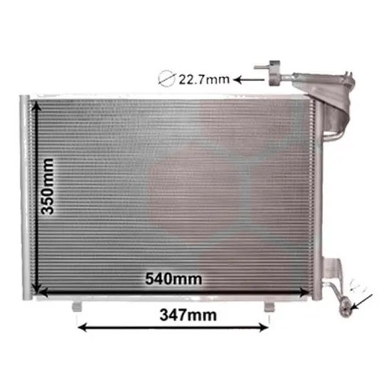 Radiator aer conditionat RENAULT KANGOO 1997->2007 pentru 1.2, perioada 1997 1998 1999 2000 2001 2002