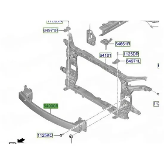 Armatura Bara fata HYUNDAI TUCSON 2020-> Armatura Bara fata (O) Perioada 2024 2025