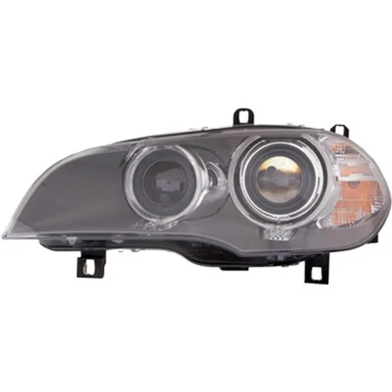 Far stanga BMW X5 E70 2006->2013 perioada 2010 2011 2012 2013 , fara motor reglaj, fara unitate de control Xenon, Bi-Xenon, semnal transparent, cu reglaj distanta iluminare automat, adaptiv, cu bec D1S tub descarcare gaze