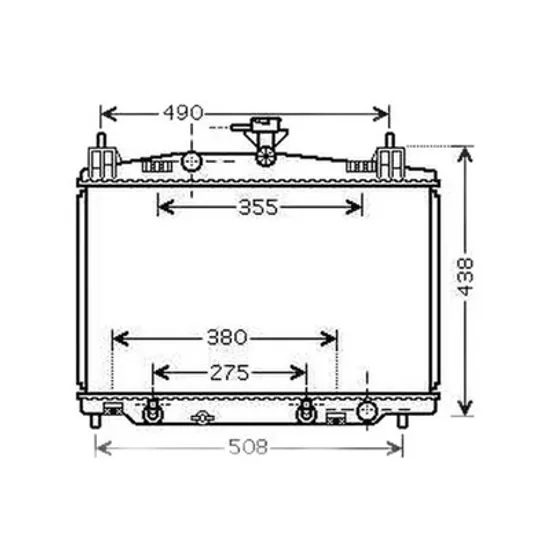 Radiator Motor MAZDA 2 2007->2014 Radiator apa pentru 1,3 - 1,5L 16V cu/fara aer conditionat CV automata (35x55x1,6) Perioada 2007 2008 2009 2010 2011 2012 2013 2014