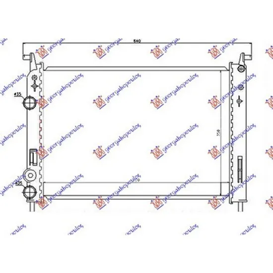 Radiator Motor FIAT ALBEA 178 1996-> Radiator apa 1,2 benzina (25x37,7x23) 2000-> (VALEO CLASSIC) Perioada 1999 2000 2001 2002 2003 2004 2005 2006