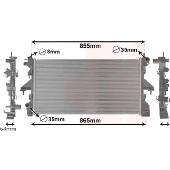 Radiator apa PEUGEOT BOXER 2006-> pentru 3.0 HDi 160, perioada 2006 2007 2008 2009 2010 2011