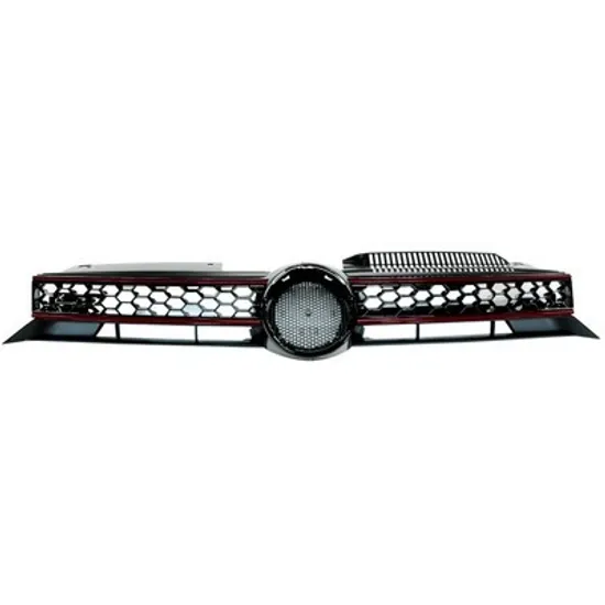 Grila Radiator VW GOLF 6 2008->2013 Grila radiator pt GTi cu ornament rosu Perioada 2008 2009 2010 2011 2012 2013