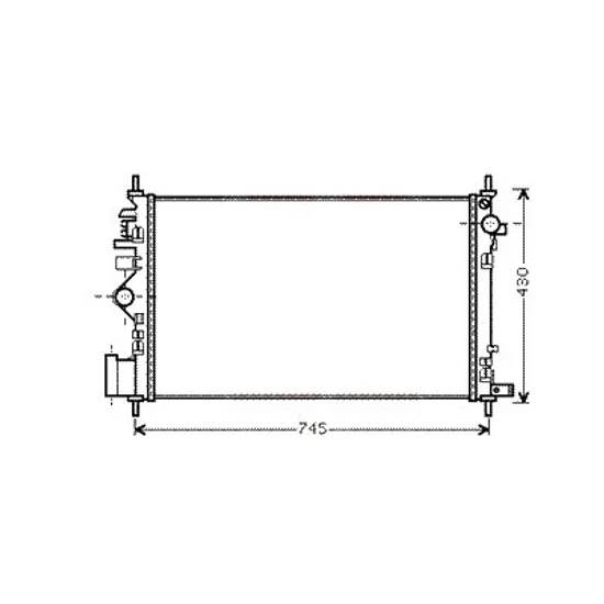 Radiator apa SAAB 9-5 2010->2012 pentru 2.0 t BioPower, perioada 2010 2011 2012