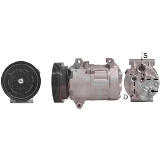 Compresor aer conditionat RENAULT SCENIC 1 1999->2003 1.6 75KW 102CP , pentru motor K4M 708, K4M 709 perioada 2001 2002 2003