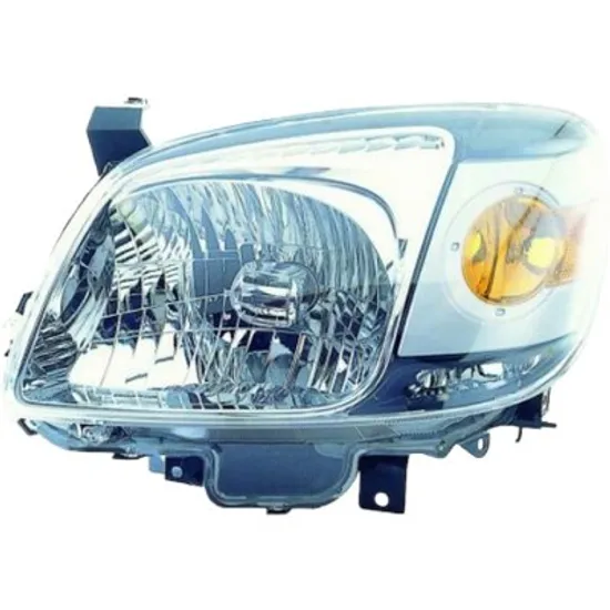 Far dreapta MAZDA BT-50 1 2006->2015 perioada 2006 2007 2008 2009 2010 2011 2012 2013 2014 2015 pana la an de fabricatie 2009, fara motor reglaj, cromat, semnal galben, cu reglaj electric, cu bec H4
