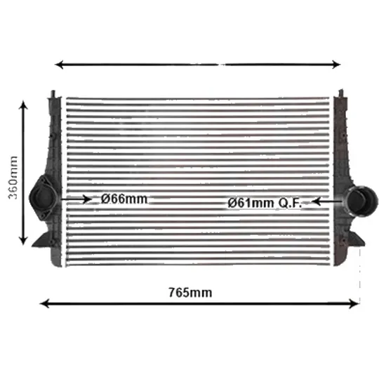 Intercooler FORD GALAXY 1995->2006 1.9 TDI 110KW 150CP , pentru motor BTB perioada 2005 2006