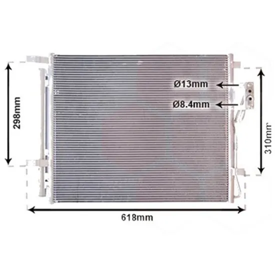 Radiator aer conditionat CITROEN BERLINGO B9 2008-> pentru 1.6 VTi 95, perioada 2010 2011 2012 2013 2014 2015