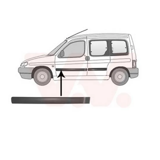Bandou Usa CITROEN BERLINGO 1996->2011 Bandou usa fata (MAT negru) (cu locas emblema) (145mm) stanga Perioada 2002 2003 2004 2005 2006 2007 2008