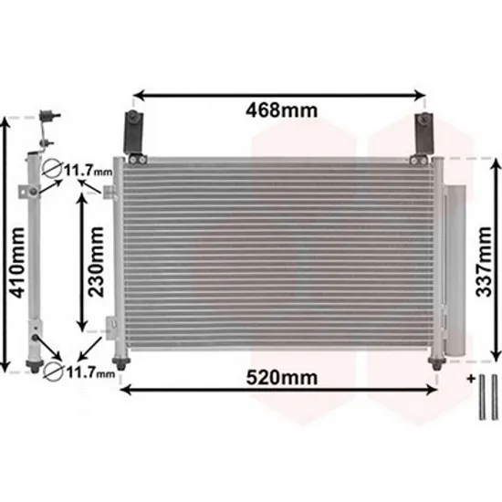 Radiator Aer Conditionat CHEVROLET MATIZ M200, M250 2005-> Radiator aer conditionat 0,8 - 1,0 8Vcc (45,8x31,7) Perioada 2005 2006 2007 2008 2009 2010 2011