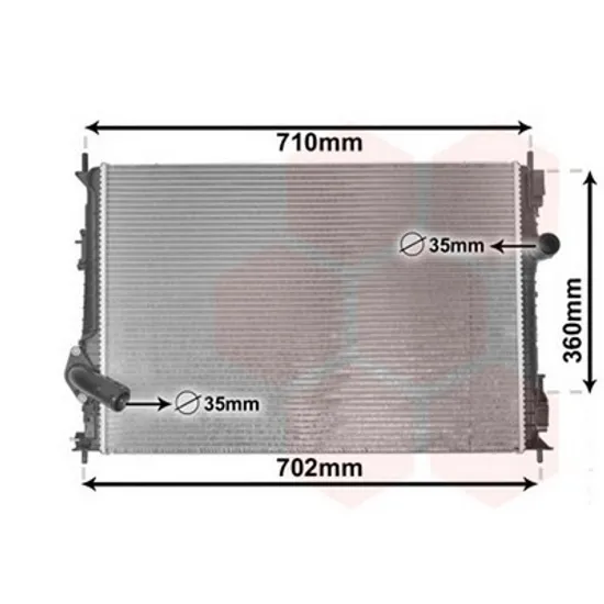 Radiator Motor NISSAN QASHQAI 1 2007->2014 Radiator apa 1.6 DCi 62.8x42.8x32 BEHR Perioada 2007 2008 2009 2010 2011 2012 2013 2014