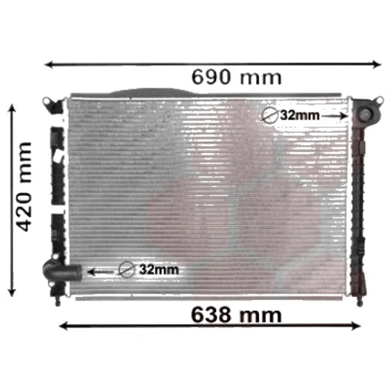 Radiator apa MINI MINI COOPER R50; R53 2001->2006 pentru One, perioada 2001 2002 2003 2004 2005 2006